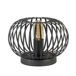 Straluma Kleine draad tafellamp modern mat zwart> Draadlampen|Woonkamerlampen