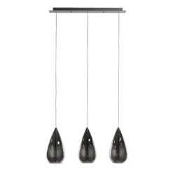 Straluma Kleine eettafel hanglamp glas 'Smoke'> Eettafellampen|Woonkamerlampen