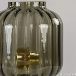 Straluma Kleine glazen tafellamp grijs/zwart><noscript><img width=