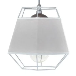 Straluma Kleine grijze hanglamp draad met stof> Draadlampen|Slaapkamerlampen