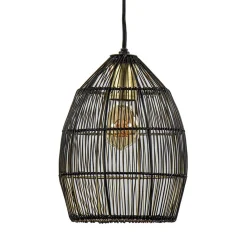 Straluma Kleine hanglamp Meya zwart met goud draad> Draadlampen|Light and Living