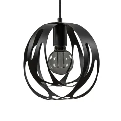 Straluma Kleine hanglamp rond mat zwart> Woonkamerlampen|Halverlichting