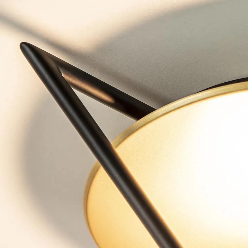 Straluma Kleine LED plafondlamp zwart met goud> Plafondlampen|LED Plafondlampen