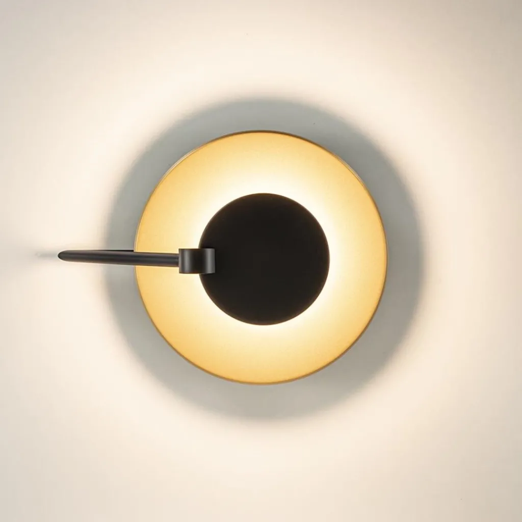 Straluma Kleine LED plafondlamp zwart met goud> Plafondlampen|LED Plafondlampen