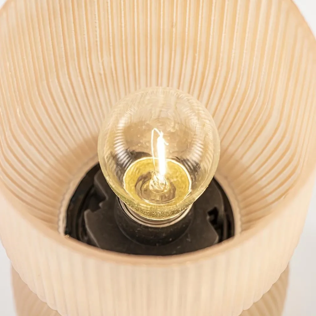 Straluma Kleine Phoebe tafellamp peach op batterijen Light and Living> Light and Living|Woonkamerlampen