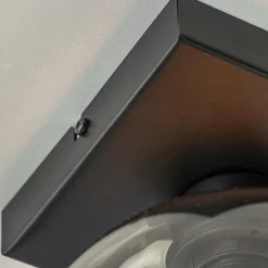 Straluma Kleine plafondlamp zwart met smoke glas 20 cm><noscript><img width=