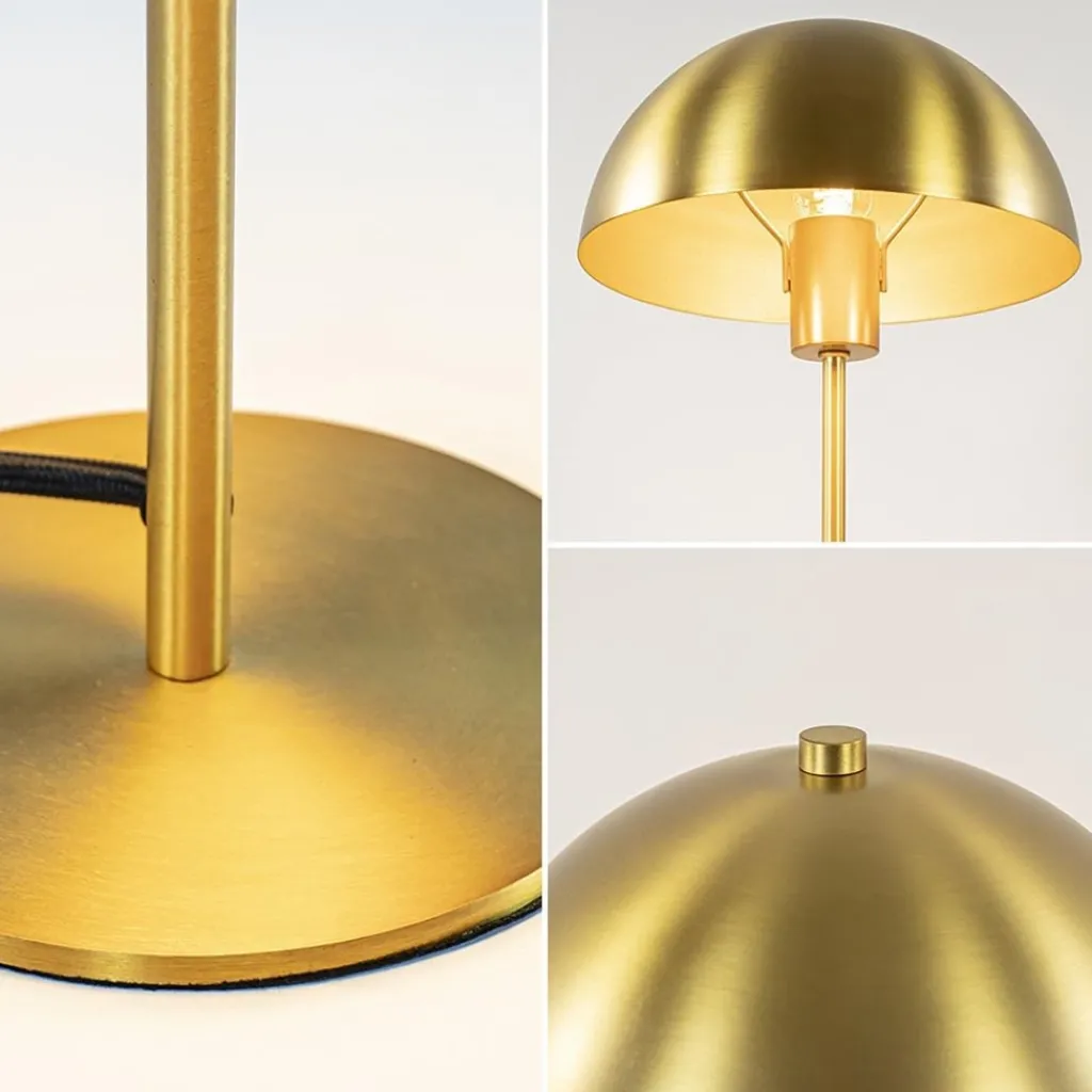 Straluma Kleine retro tafellamp Merel antiek brass> Tafellampen|Light and Living