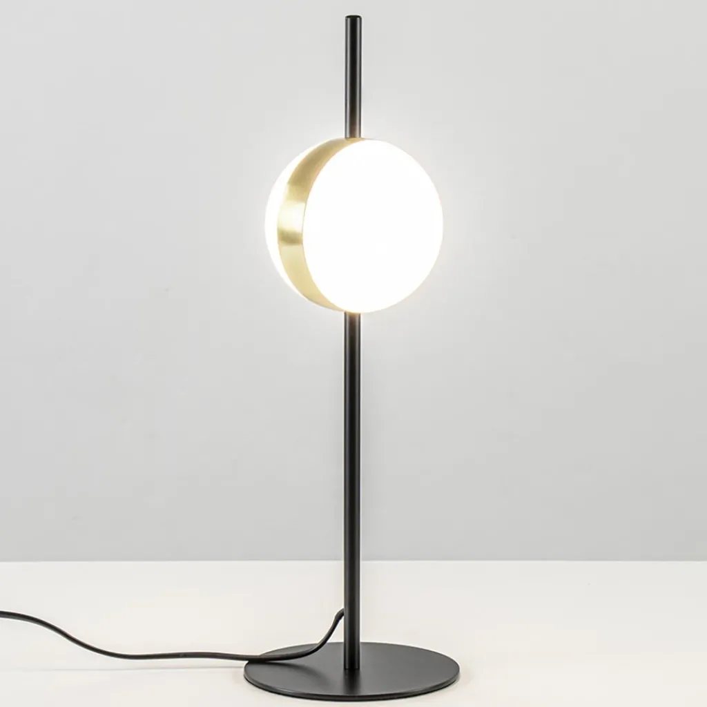 Straluma Kleine tafellamp bol zwart met goud> Tafellampen|LED Tafellampen