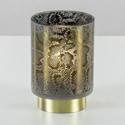 Straluma Kleine tafellamp Snake Light and Living grijs met goud> Tafellampen|Light and Living