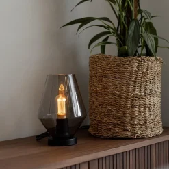 Straluma Kleine tafellamp zwart met smoke glas><noscript><img width=