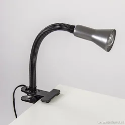 Straluma Klemplamp bureau/tafel zwart zilvergrijs><noscript><img width=