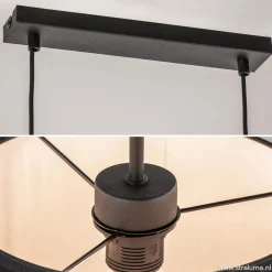 Straluma 4-L Hanglamp met zwarte kappen><noscript><img width=