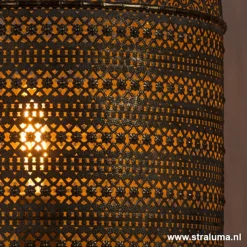 Straluma L&L tafellamp UDUPI bruin-goud Oosters><noscript><img width=