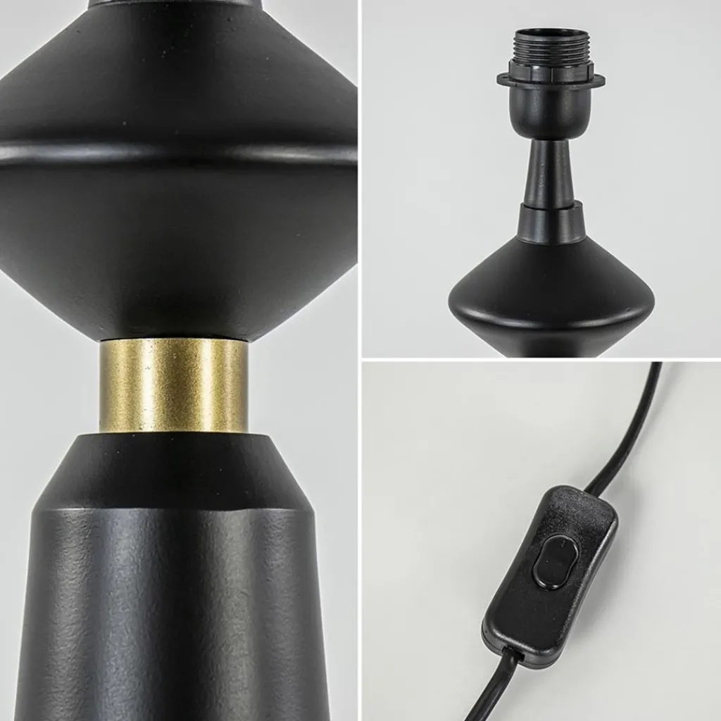 Straluma Lampvoet Ilvar mat zwart + antiek brons> Tafellampen|Lampenvoeten