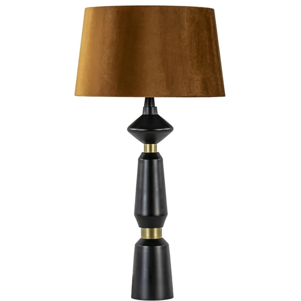 Straluma Lampvoet Ilvar mat zwart + antiek brons> Tafellampen|Lampenvoeten