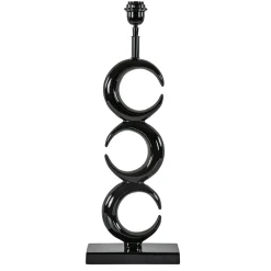 Straluma Lampvoet Maan shiny zwart exclusief kap> Tafellampen|Lampenvoeten