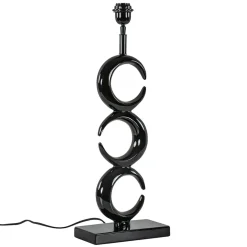 Straluma Lampvoet Maan shiny zwart exclusief kap> Tafellampen|Lampenvoeten