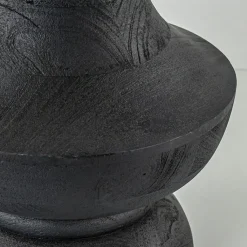 Straluma Lampvoet Nicolo zwart hout exclusief kap><noscript><img width=