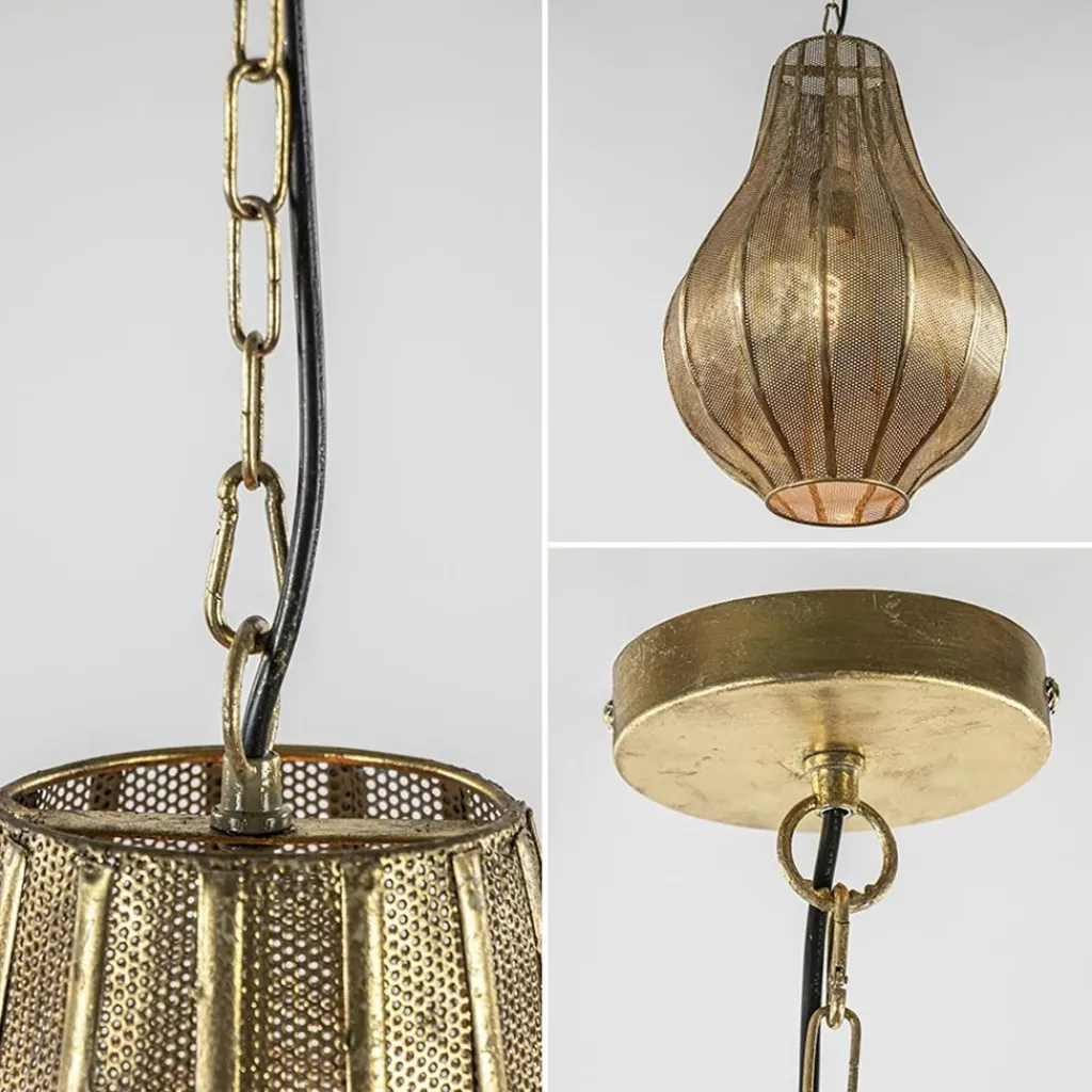 Straluma Landelijke druppel hanglamp goud Oosters> Light and Living|Eetkamerverlichting