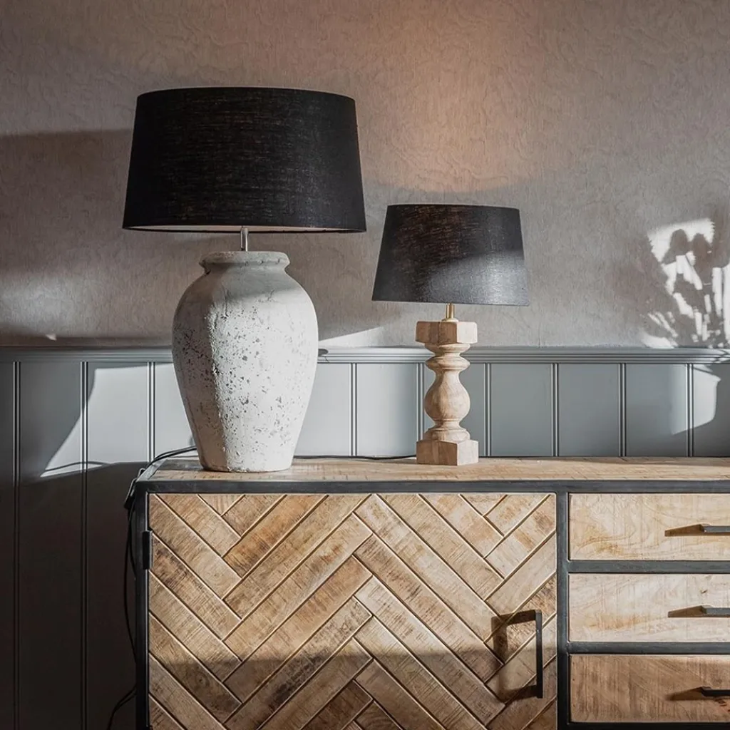 Straluma Landelijke stenen lampvoet Vulsini 50 cm> Lampenvoeten|Light and Living