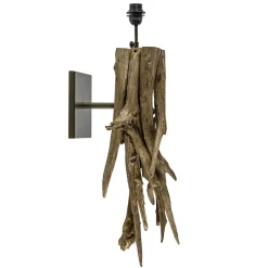 Straluma Landelijke wandlamp Bluma hout exclusief kap> Lampenvoeten|Light and Living