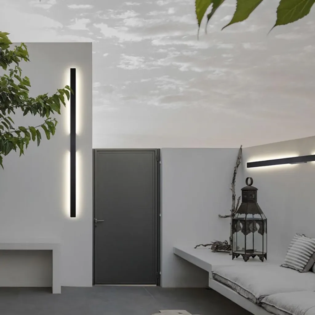 Straluma Langwerpige LED buitenlamp zwart 144 cm> Wandlampen|Buitenlampen