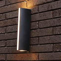 Straluma Langwerpige zwarte buitenlamp up+down en front><noscript><img width=