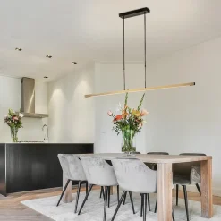 Straluma LED hanglamp aluminium mat zwart met mat goud dimbaar><noscript><img width=