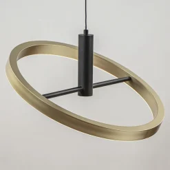 Straluma LED hanglamp Circle zwart/goud 3-standen dimbaar><noscript><img width=