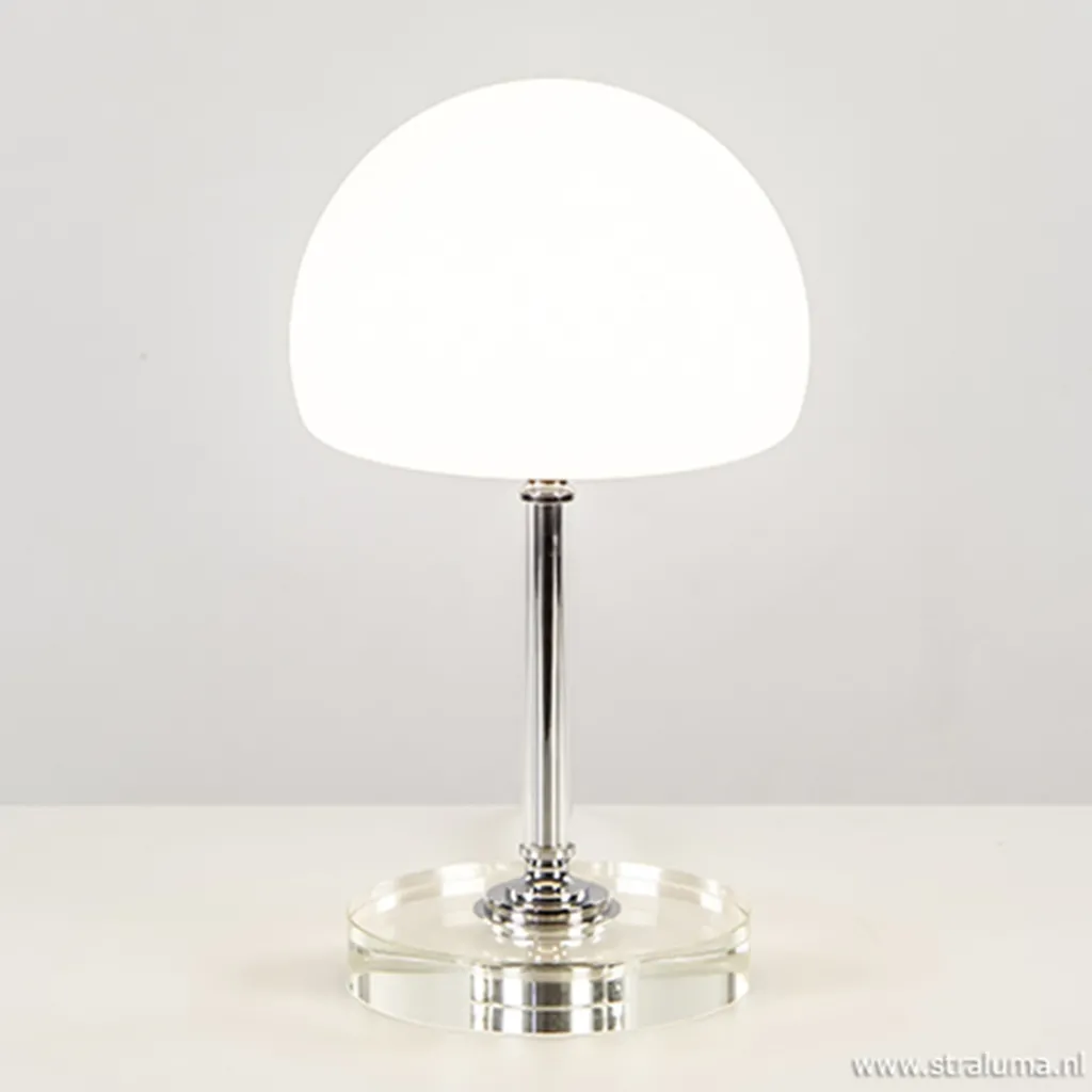 Straluma LED tafellamp chroom/opaal glas dimbaar> Tafellampen|Touch Lampen