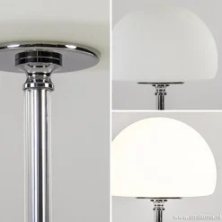 Straluma LED tafellamp chroom/opaal glas dimbaar><noscript><img width=