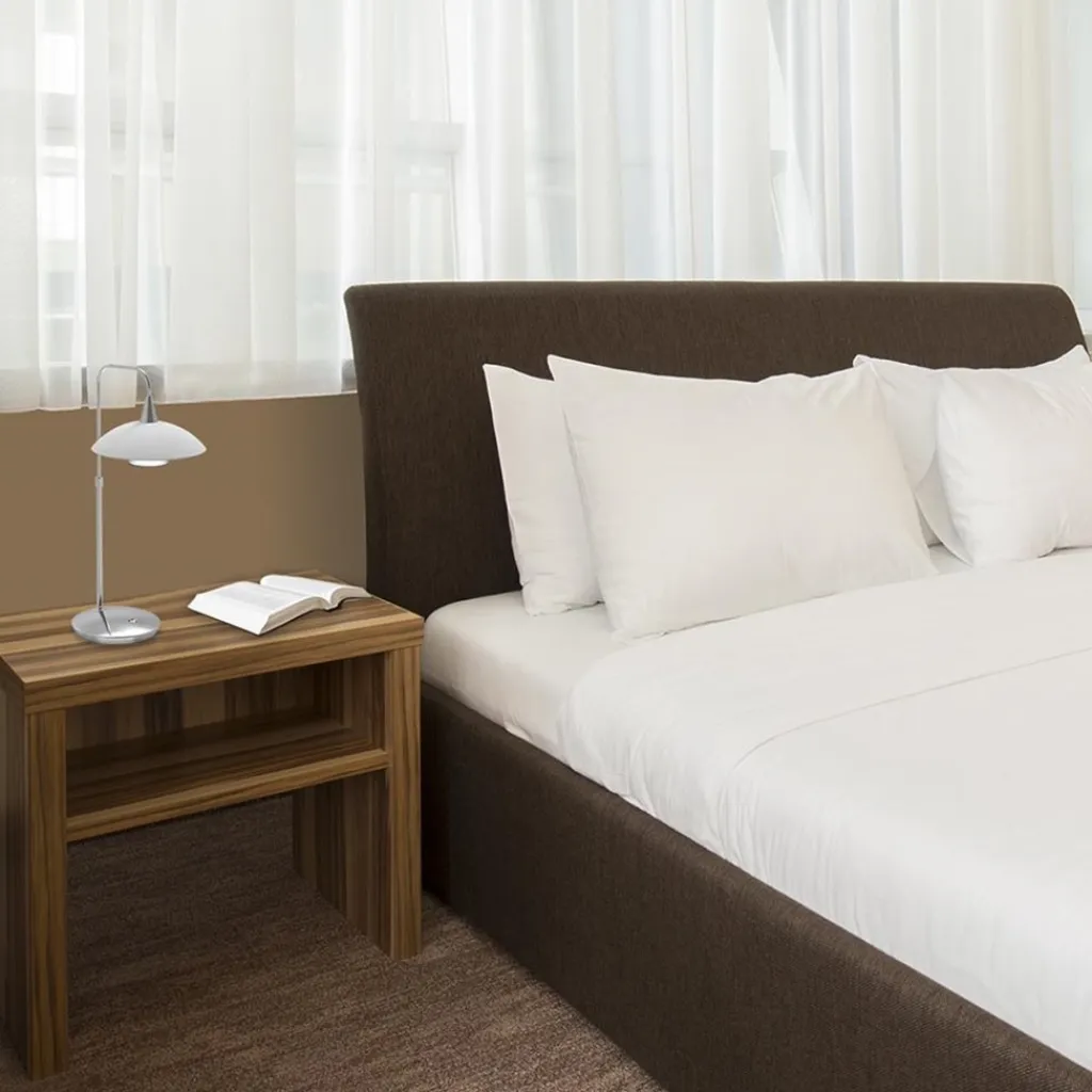 Straluma LED tafellamp staal met wit glas inclusief dimmer> Tafellampen|LED Tafellampen