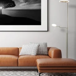 Straluma LED vloerlamp staal met uplighter en helder glas><noscript><img width=