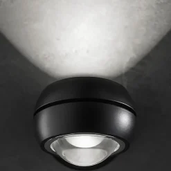 Straluma LED wandlamp up+down Nautilus Mini zwart verstelbaar><noscript><img width=