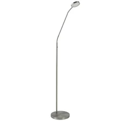Straluma Leeslamp Denia Flex nikkel dim-to-warm> Vloerlampen|Leeslampen