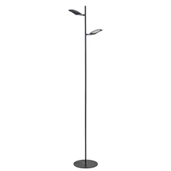 Straluma Leeslamp Raggio 2L zwart 3-step dim> Vloerlampen|Leeslampen
