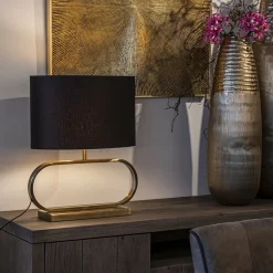 Straluma Licht and Living lampvoet Jamiro licht goud ovaal><noscript><img width=