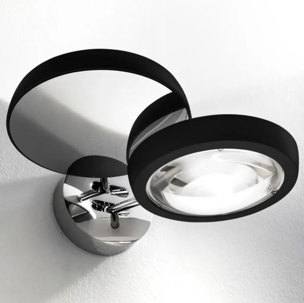 Straluma 2-Lichts design wandlamp Nautilus zwart/chroom> Wandlampen|Keukenverlichting