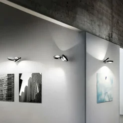 Straluma 2-Lichts design wandlamp Nautilus zwart/chroom><noscript><img width=