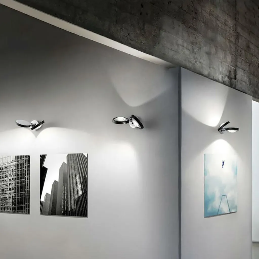 Straluma 2-Lichts design wandlamp Nautilus zwart/chroom> Wandlampen|Keukenverlichting