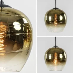 Straluma 5-Lichts eettafelhanglamp gold gradient glas><noscript><img width=