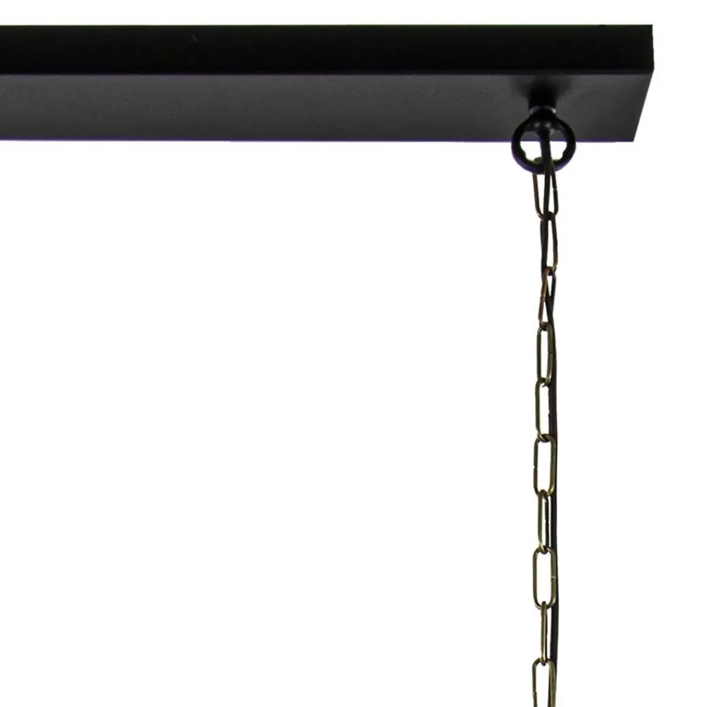 Straluma 2-Lichts hanglamp Khedira mat zwart/brons> Eettafellampen|Draadlampen