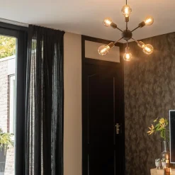 Straluma 6-Lichts hanglamp zwart exclusief lichtbron><noscript><img width=