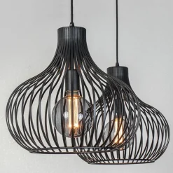 Straluma 2-Lichts moderne hanglamp draad zwart><noscript><img width=