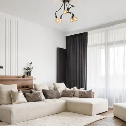 Straluma 5-Lichts plafondlamp mat zwart met flexibele armen><noscript><img width=