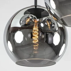 Straluma 3-Lichts plafondlamp mat zwart met titanium glas><noscript><img width=