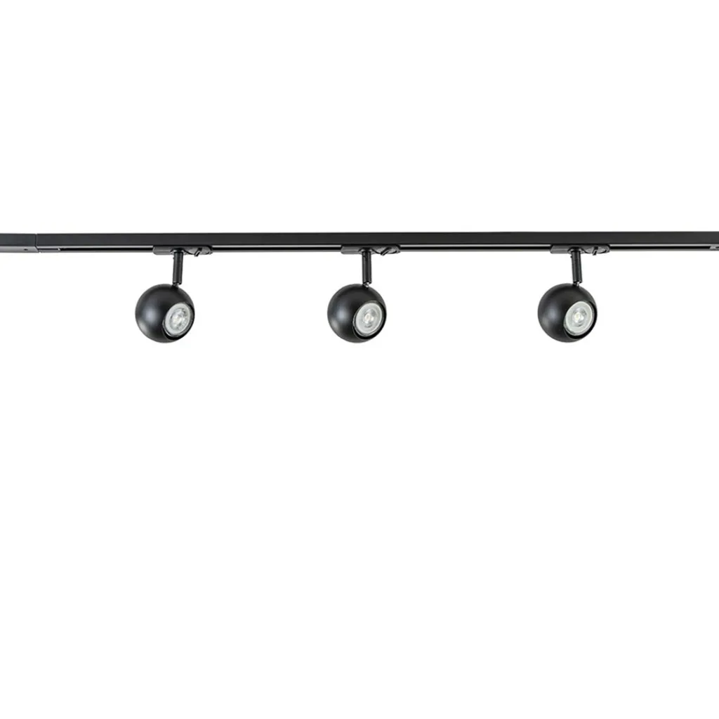 Straluma 3-Lichts railsysteem 1-fase met verstelbare ronde spots> Opbouwspots|Keukenverlichting