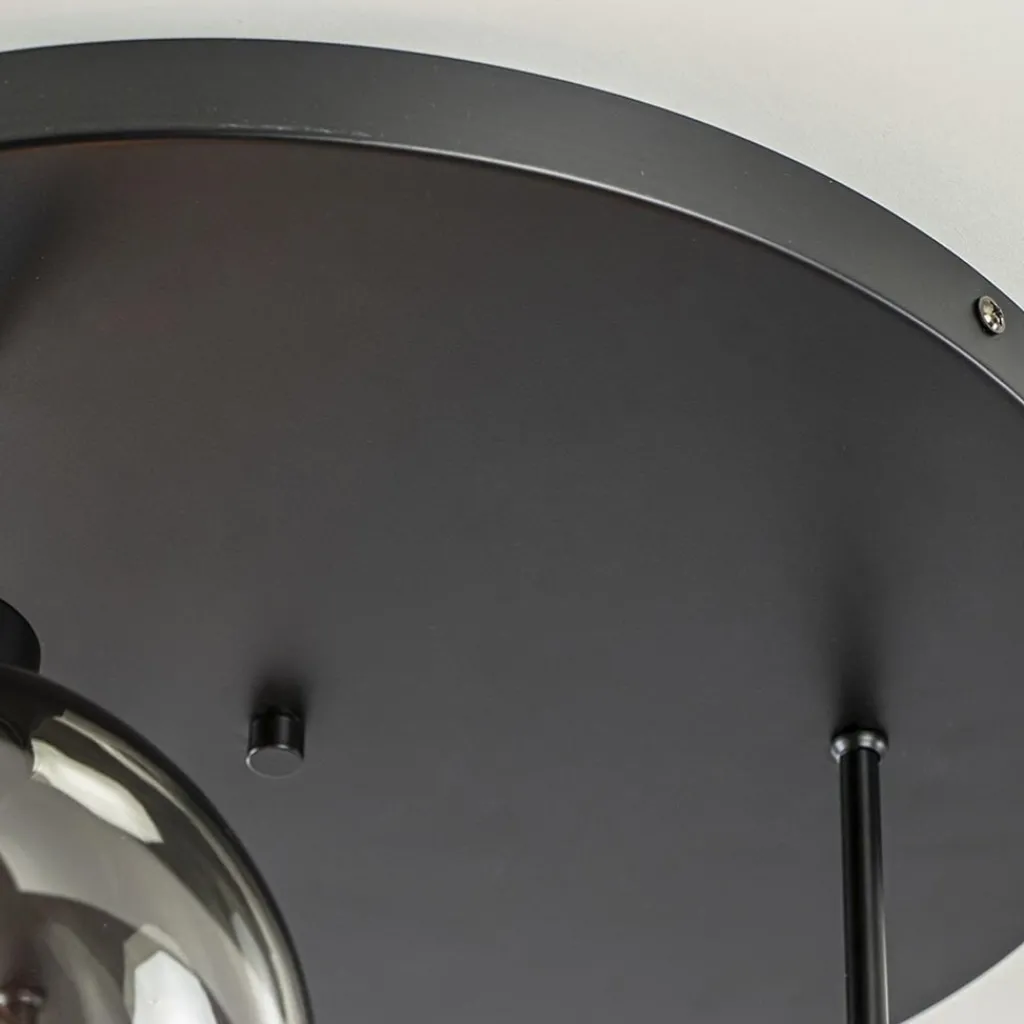 Straluma 3-Lichts ronde plafondlamp met smoke glazen bollen> Woonkamerlampen|Slaapkamerlampen
