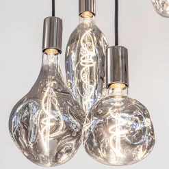 Straluma 12-Lichts videlamp silverleaf met chroom excl lichtbronnen> Hanglampen|Videverlichting