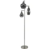 Straluma 3-Lichts vloerlamp nikkel met smoke glazen kappen dimbaar> Vloerlampen|Luxe Verlichting